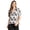 White, variant on Short Sleeves Notch Collar Rayon Shirt - Women's Trendy Printed Shirt