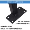 thumbnail image 5 of Soportes para estantes flotantes Soportes para estantes montados en la pared de alta resistencia, soportes cuadrados de hierro industrial negro, soportes para estantes de pared para estantes flot, 5 of 5