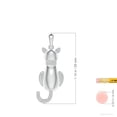 thumbnail image 3 of ANGARA Natural Classic Diamond Cat Pendant in 14K White Gold for Women (Size-1.3mm | Color-H| Clarity-SI2) | April Birthstone, Birthday, Anniversary, Jewelry Gift for Women | Natural Diamond Necklace, 3 of 8