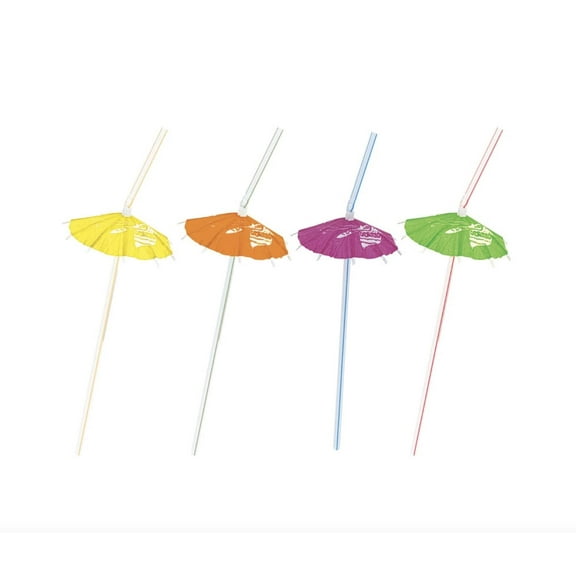 Luau Umbrella Straws, 6ct