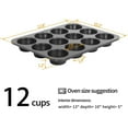 thumbnail image 4 of PENGXIANG 12 Cups Muffin Pan Set 2 Packs Bakeware Non-Stick Cupcake Baking Mold Heavy Duty Carbon Steel Pan Standard Baking Muffin Tin For Cakes, 4 of 6