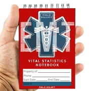Field Equipt EMT Vital Statistics Notepad - 6 Pack Vitals Notebook For First Responder Note Pad, Medical Paramedic Gear And Supplies. Perfect EMS/EMT Gifts