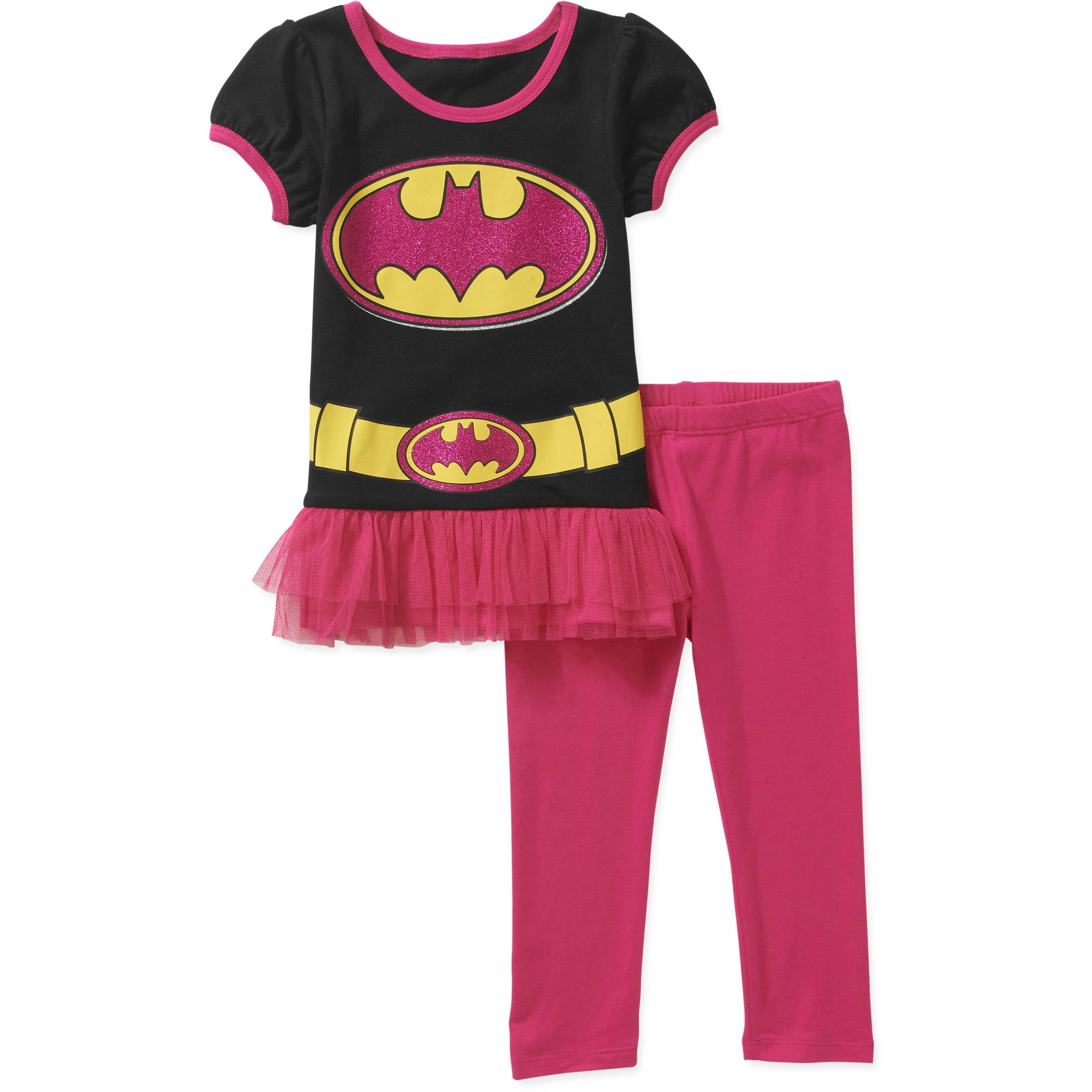 Batgirl Baby Toddler Girl Tunic and Leggings Outfit Set