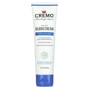 Cremo Beard Thickening Cream, Unscented, All Hair Types, 4 oz