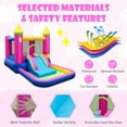 thumbnail image 6 of Costway 4-in-1 Kids Princess-themed Bouncer with Slide Basketball Hoop With 480W Blower, 6 of 11