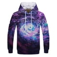 thumbnail image 2 of Sudadera con capucha con estampado 3D de Space Galaxy para hombre y mujer, sudadera holgada vintage para niños, abrigo de manga larga, ropa de nebulosa morada, 2 of 4