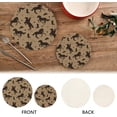 thumbnail image 4 of SKYSONIC 2 Pieces Wild West Cowboy Trivet Mat Male Black Horses Pot Holders Set, Hot Pads Potholder Cotton for Kitchen Weave Pot Mat Cooking Baking Decor Home, 4 of 7