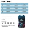 thumbnail image 6 of Pofeuu Punk Style Blue Haired Skull Print Men's Muscle T-Shirt, Sleeveless, Muscle Tank, Classic Muscle Tee Top For Men Casual Sleeveless Muscle T-Shirt Trendy Clothes-X-Large, 6 of 7