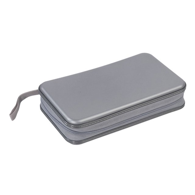 Billuyoard Organizador de almacenamiento de CD portátil - Estuche en línea de PP con soporte a prueba de polvo Caja de disco DVD Cremallera Almacenamiento y organización del hogar Gris 80 piezas
