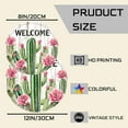 thumbnail image 2 of Metal Tin Sign Welcome Cactus Vintage Metal Signs Rustic Wall Decor for Home Porch Living Room Greenhouse Farmhouse Yard Garden Indoor Outdoor 12 Inch, 2 of 12