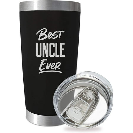 

SassyCups Stainless Steel Best Uncle Ever Tumbler 20 Oz Black
