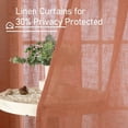 thumbnail image 5 of Light Filtering Linen Curtains 72 inches Long for Bedroom, Linen Textured Semi Sheer Back Tab and Rod Pocket Boho Drapes for Window/Living Room, Terracotta, 2 Panels, 34 x 72 Inch, 5 of 9