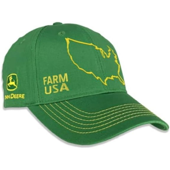 John Deere Farm USA America Twill Hat Cap Adult Mens Green - LP75990