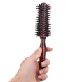 thumbnail image 2 of 14 rows tail comb  Portable Women Hair Brush Comb Round Anti-static Curly Brush Natural Bristle Wood Handle Hair Styling Comb Hairdress Tools, 2 of 6