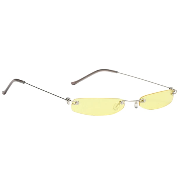 Lentes pequeños Gafas de sol 400 Diseñador Gafas de plástico para conducción unisex al aire libre Amarillo claro Hugo Gafas de sol de mujer de moda