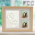 thumbnail image 3 of Pet Pawprint Keepsake Kit, Dog Photo Frame Exquisite Workmanship  For Free Bonus Stencil For Paw Print White Mud Crude Wood Frame, 3 of 8