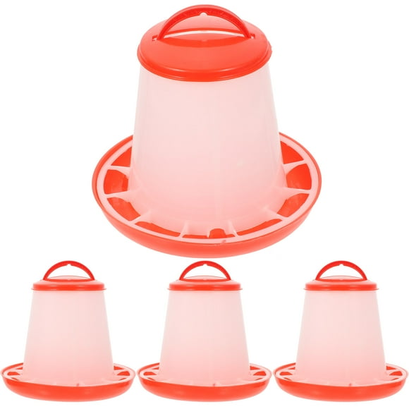 4Pcs Chicken Feeder Portable Chicken Feeding Trough Poultry Food Feeding Container