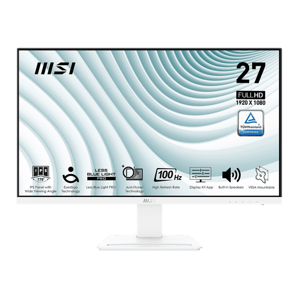 MSI 27" 1920 x 1080 (FHD) 100Hz 1ms (MPRT) / 4ms (GTG) IPS Business Monitor Tilt adjustable (Pro MP273AW)