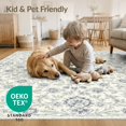 thumbnail image 4 of ODIKA 8'x10' Washable Area Rug Entryway Distressed Vine Motif Traditional Door Orientalisch for King Size Bedroom Under Bed, Master Suite, Non-Shedding, Easy Care, 4 of 7