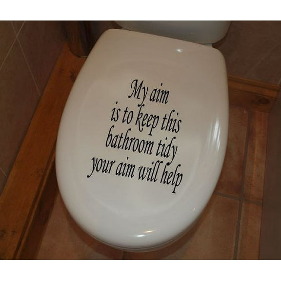 Decal ~ OUR AIM: SEAT ~ DECAL, HOME DECOR 9" X 9"