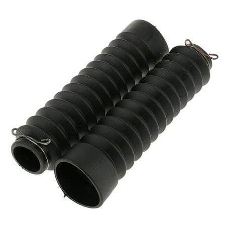 Pair Motorcycle Front Fork Soft Rubber Boots 210x45x30mm Black