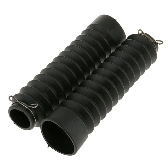 Pair Motorcycle Front Fork Soft Rubber Boots 210x45x30mm Black