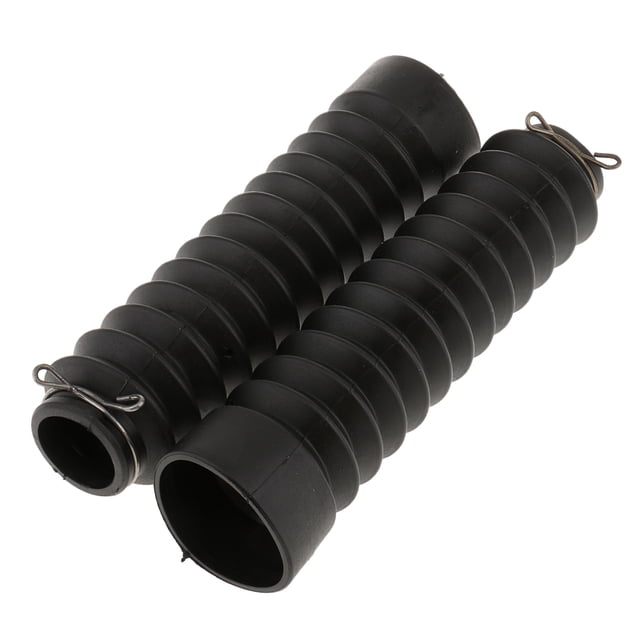Almencla 2x Motorbike Front Fork Cover Protector Gaiter Boot Shock Rubber 210x45x30mm