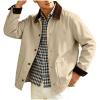 thumbnail image 7 of Mens Corduroy Chore Jacket Lightweight Contrast Point Collar Button Front Casual Coat with Patch Pockets Long Sleeve Fall Outerwear, 7 of 7