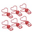 thumbnail image 4 of 100Pcs Binder Clips Metal Heart Shape Hollow Small Binder Clips for Office Documents Certificates Tickets Red, 4 of 14
