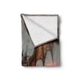 thumbnail image 2 of Fantasy World Soft Flannel Fleece Throw Blanket, Illustration of 3 Headed Breathing Dragon Large Monster Gothic Theme, Cozy Plush for Indoor and Outdoor Use, 70" x 90", Brown Grey, by Ambesonne, 2 of 6