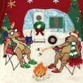 thumbnail image 2 of Womens Red Camping Reindeer Blinged Out Holiday Christmas Sweater Medium, 2 of 2