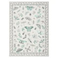 thumbnail image 4 of GlowSol  4x6 Charming Botanical Butterfly & Insect Washable Area Rug, Non-Slip Low-Pile Stain Resistant Floor Carpet for Living Room Bedroom Nursery Home Decor, Beige, 4 of 9