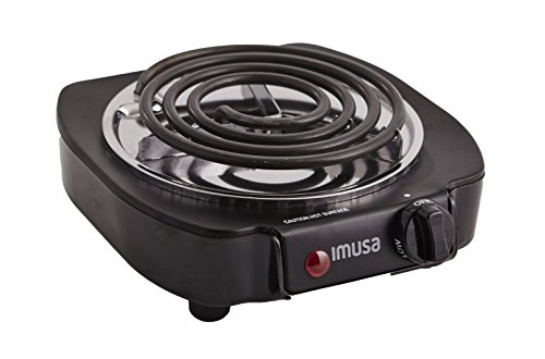 IMUSA USA GAU-80305 1100W Electric Single Burner Black