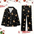 thumbnail image 2 of Jkety Family Christmas Pajamas Matching Sets Satin Silk Button Down Xmas Pjs Sets Holiday Sleepwear Long Sleeve Nightwear, 2 of 5