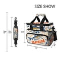thumbnail image 3 of FORMRS Insulated Cooler Bag 24 Cans Capacity Soft Leakproof Lunch Box with Side Pockets, Blue Sardines Pattern, 3 of 7