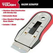 Hyper Tough 4.5-inch Retractable Razor Blade Scraper with Soft Grip Handle, 4.5 L X 2.5 W X 0.5 H