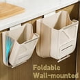 thumbnail image 2 of Foldable Hanging Trash Can for Kitchen Cabinet, Kitchen Trash Can with Space-Saving Design, Compact Waste Bin Versatile Kitchen Bins, Collapsible Garbage Can with Trash Bag Compartment (B, 7L), 2 of 8