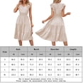 thumbnail image 2 of Vestido de mujer de una línea sin mangas con cuello en V vestido largo suave para cóctel (Beige XL) FLhrweasw Para estrenar, 2 of 6