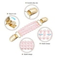 thumbnail image 3 of Unique Bargains 2 Pack Pull Clips Cardigan Collier Clips Faux Pearl Dress Clips Retour Clips Cinch pour les Femmes (Rose), 3 of 6