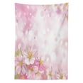 thumbnail image 3 of Ambesonne Rose Tablecloth Rectangular Table Cover, Blossoming Spring Tree, 60"x84", Rose Yellow and Green, 3 of 4