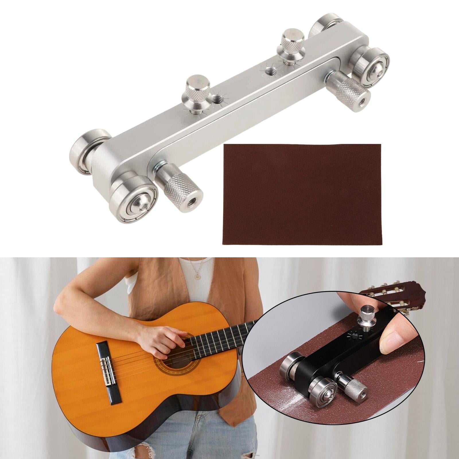 Guitar Nut Sander Bridge Saddle Luthier Tool Aluminum Alloy Construction for Professional Instrument Maintenance