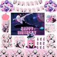thumbnail image 2 of Decoración de fiesta temática de Spider Man Gwen para mujer, vajilla de chica araña, platos de papel, tazas, bandera para pastel, globos para Baby Shower, recuerdos para niños, 2 of 5