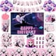 thumbnail image 2 of Decoración de fiesta temática de Spider Man Gwen para mujer, vajilla de chica araña, platos de papel, tazas, bandera para pastel, globos para Baby Shower, recuerdos para niños, 2 of 5