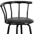 thumbnail image 2 of Flash Furniture Charla Crown Back Black Metal Barstool with Black Vinyl Swivel Seat, 2 of 14
