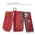 thumbnail image 3 of Feishell Galaxy S23 Ultra Wallet Case, Multi-Functional Premium Leather Folio Removable Cover with Zip Purse ID Credit Card Holder & Detachable Magnetic Case For Samsung Galaxy S23 Ultra, Red, 3 of 10