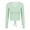 Light Green, variant on TiaoBug Womens Ballet Belly Dance Cardigan Wrap Top Long Sleeves Casual Gym Yoga Workout Shirt Ivory L