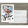 Let It Snow - Deluxe 5x7 Personalized Holiday Christmas Card