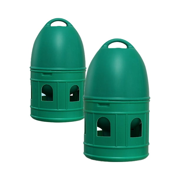 2 bebederos para pájaros con asa para colgar, ideales para periquitos. 5L 10L Verde