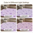 thumbnail image 6 of ODIKA 8'x10' Washable Area Rug Non-Slip Chair-Friendly Mat Purple Dotted Beige Tassel Border Decorative Pink Boho for Dining Room, Large Office, Lounge, 6 of 6
