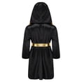 thumbnail image 2 of Moggemol Garçons Enfants Robe de Boxe Robe Longueur Complète Cape à Capuche en Satin avec Ceinture Tenue de Boxe d'Halloween Noir 14, 2 of 7